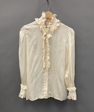 vintage ruffle blouse for sale  LEEDS