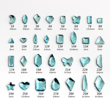 100 peças arte de unhas de cristal azul lago azul tcheco cristal strass encosto plano comprar usado  Enviando para Brazil