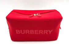 ¡Nuevo! Bolso sin asas con logotipo de Burberry bolsa de cosméticos estuche de viaje ~ rojo segunda mano  Embacar hacia Mexico