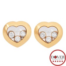 Brincos de coração com ícones de diamantes felizes de ouro 18K com diamante Chopard 4,9 gr $4.995 sem reserva comprar usado  Enviando para Brazil