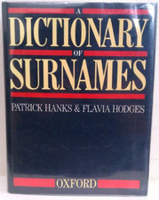 Dictionary surnames hodges for sale  UK