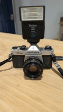 Câmera de Filme Vintage Pentax K1000 35mm com Flash Da Estate Para Peças , usado comprar usado  Enviando para Brazil