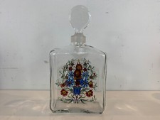 Usado, Decantador de vidro floral vintage alemão pintado à mão Alfred Taune Vohenstrauss comprar usado  Enviando para Brazil