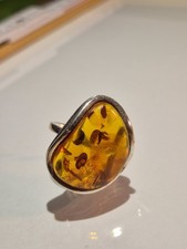 Bernstein ring 925er gebraucht kaufen  Gießen