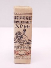 Antiguo boticario remedio homeopático de medicina para el estreñimiento Humphrey's #99 segunda mano  Embacar hacia Mexico