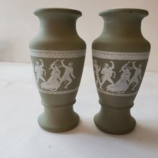 Antigo Copo Branco Verde Romano Grego Sal e Pimenta Shakers Milmar Usado comprar usado  Enviando para Brazil