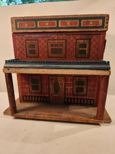 Casa de bonecas Converse antiga em miniatura de madeira e litho de dois andares comprar usado  Enviando para Brazil