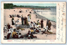Sopot Polska Pocztówka Sopot Plaża Piaszczysty obszar Scena kąpielowa 1901 Antique na sprzedaż  Wysyłka do Poland