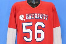 Camiseta vintage anos 80 NEW ENGLAND PATRIOTS ANDRE TIPPETT #56 NFL FUTEBOL GG comprar usado  Enviando para Brazil