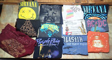 Lote por atacado de 9 camisetas de banda de concerto rock metal rap, 2 moletons, 1 moletom com capuz comprar usado  Enviando para Brazil