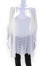 Usado, Blusa Sunday Tropez Feminina Acabamento em Renda Asa de Morcego Manga Dolman Branca Tamanho Único comprar usado  Enviando para Brazil