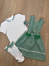 Girls green gingham for sale  LLANGEFNI