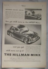 1951 hillman minx for sale  DARWEN