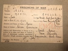 Biglietto prigioniero guerra usato  Imola