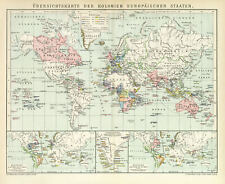 Europäische kolonien weltkart gebraucht kaufen  Göttingen