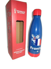 Garrafa térmica de vácuo azul 500ml Copa do Mundo FIFA Qatar 2022 França nova na caixa comprar usado  Enviando para Brazil
