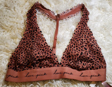 VICTORIA'S SECRET ROSA ANIMAL PRINT RENDA SEM ENCHIMENTO SEM FIO BRALETTE TAMANHO MÉDIO comprar usado  Enviando para Brazil