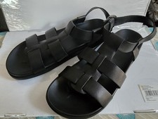 Black leather flatform for sale  SOUTHAMPTON