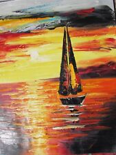 Abstract sunset boat for sale  LONDON