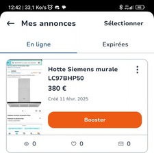 Siemens hotte décorative d'occasion  Sorbiers