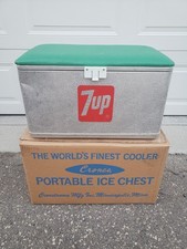 Refrigerador vintage metal alumínio 1950 7-up com bandeja e caixa original raro encontrar!! comprar usado  Enviando para Brazil