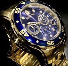 Usado, Invicta PRO DIVER SCUBA relógio masculino cronógrafo mostrador azul folheado a ouro 18 quilates 0073 comprar usado Usado, Invicta PRO DIVER SCUBA relógio masculino cronógrafo mostrador azul folheado a ouro 18 quilates 0073 comprar usado  Enviando para Brazil
