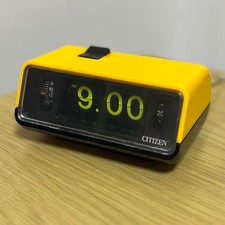 Usado, Relógio despertador vintage Citizen flip folha alta Curtis 5RD025 50Hz 60Hz amarelo Japão comprar usado  Enviando para Brazil
