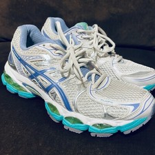 ASICS Gel Nimbus 16 Feminino Tamanho 7 EUA 38 EUR Branco Periwinkle Estado Perfeito muito Bom comprar usado  Enviando para Brazil