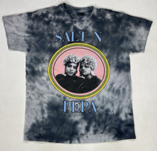 Camiseta masculina gráfica Salt N Pepa cinza média tingida manga curta música rap comprar usado  Enviando para Brazil