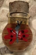 Frasco de vidro soprado à mão cortiça colecionável recipiente de bugigangas Lady Bug Butterfly Stash, usado comprar usado  Enviando para Brazil