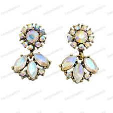 BRINCOS DE STRASS AURORA BOREALIS 3cm estilo vintage TOM DE LATÃO ANTIGO multi comprar usado  Enviando para Brazil