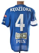 LECH POZNAN 2013/2014 DOMOWA KOSZULKA PIŁKARSKA MECZ NOSZONY WYDANIE PODPISANE L #4 KEDZIORA na sprzedaż  Wysyłka do Poland