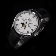 Gorgeous Automatic Mechanical Movement  Moonphase Men iconic dress Watch Luxury  comprar usado  Enviando para Brazil