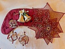 Christmas ornaments glittered for sale  LONDON