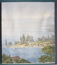 Aquarelle paysage 19eme d'occasion Aquarelle paysage 19eme d'occasion  Clermont-Ferrand-