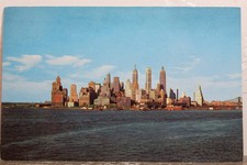 Cartão postal antigo vintage New York NYC Lower Manhattan Skyline Governor's Island comprar usado  Enviando para Brazil