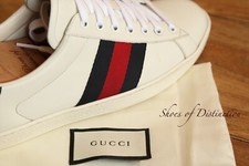 Tênis Gucci Ace branco couro cobra tênis tênis tênis masculino Reino Unido 8 EUA 9 comprar usado  Enviando para Brazil