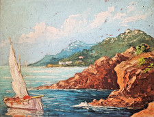 Tableau peinture huile d'occasion  Morestel