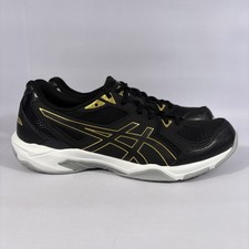 Tênis Asics Gel-Rocket 10 Masculino Tamanho 10.5 Court Preto/Ouro Puro LIMPO comprar usado  Enviando para Brazil