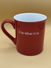Caneca de café/chávena vermelha Love Your Mug “It is What It Is” em perfeito estado, usado comprar usado Caneca de café/chávena vermelha Love Your Mug “It is What It Is” em perfeito estado, usado comprar usado  Enviando para Brazil