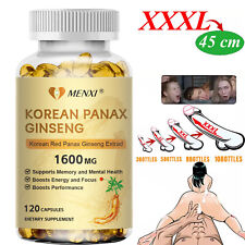 Panax Ginseng Vermelho Coreano 1600mg 120 Cápsulas Energia/Resistência/Memória/Sexo Drive comprar usado  Enviando para Brazil