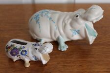 Szeiler floral hippos for sale  HITCHIN