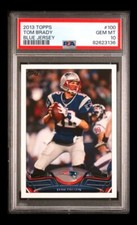 2013 Topps #100 Tom Brady; camisa azul SSP variação de imagem PSA 10 (GEM, POP 6) comprar usado  Enviando para Brazil