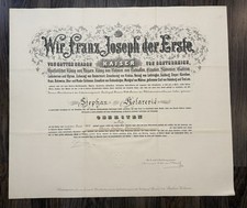 Urkunde franz joseph gebraucht kaufen  Eisingen