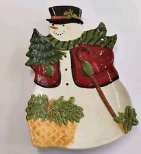 Snowman christmas platter for sale  NOTTINGHAM