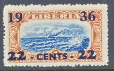Liberia 1936 provisorium gebraucht kaufen  Fürth