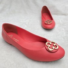 Capodarte Capri Feminino Balé Liso Dourado Medalhão Coral Vermelho Minimalista Tamanho 8 comprar usado  Enviando para Brazil