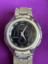 Usado, Relógio de pulso de quartzo vintage Japão Casio Illuminator AQ 160 hora mundial comprar usado  Enviando para Brazil