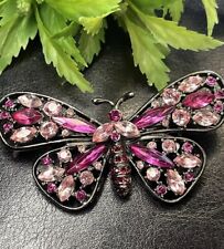 Pink rhinestone butterfly for sale  Reading