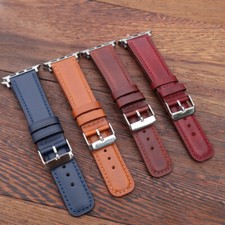 Pulseira de relógio de couro genuíno para Apple Iwatch S10 9 8 Ultra 38 40 42 45 49mm comprar usado  Enviando para Brazil